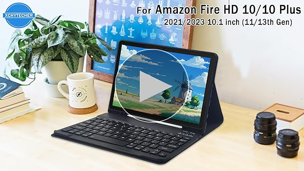 Amazon.com: XCHYTECHER Keyboard Case for Amazon Fire HD 10/10 Plus